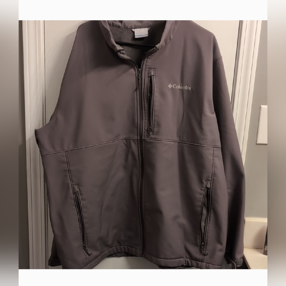 Columbia Men's Ascender Softshell Jacket Water/Wind Resistant City Gray Size 3X - Picture 3 of 6